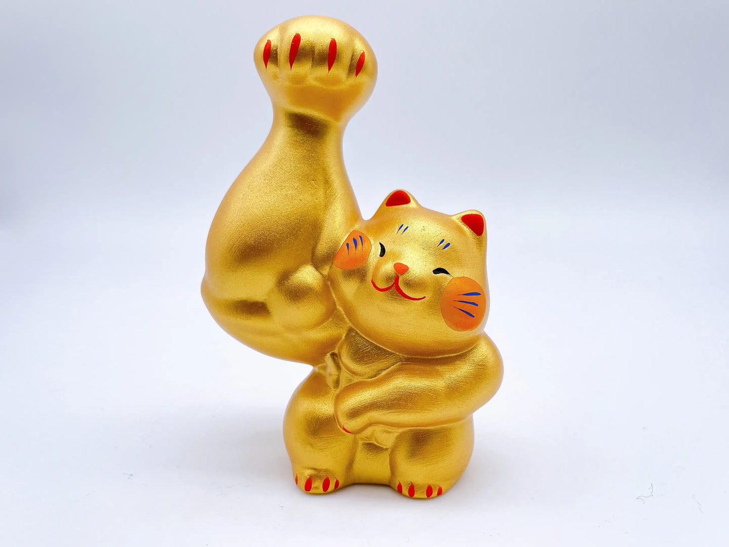 日本刚丸筋肉招财猫金银套装