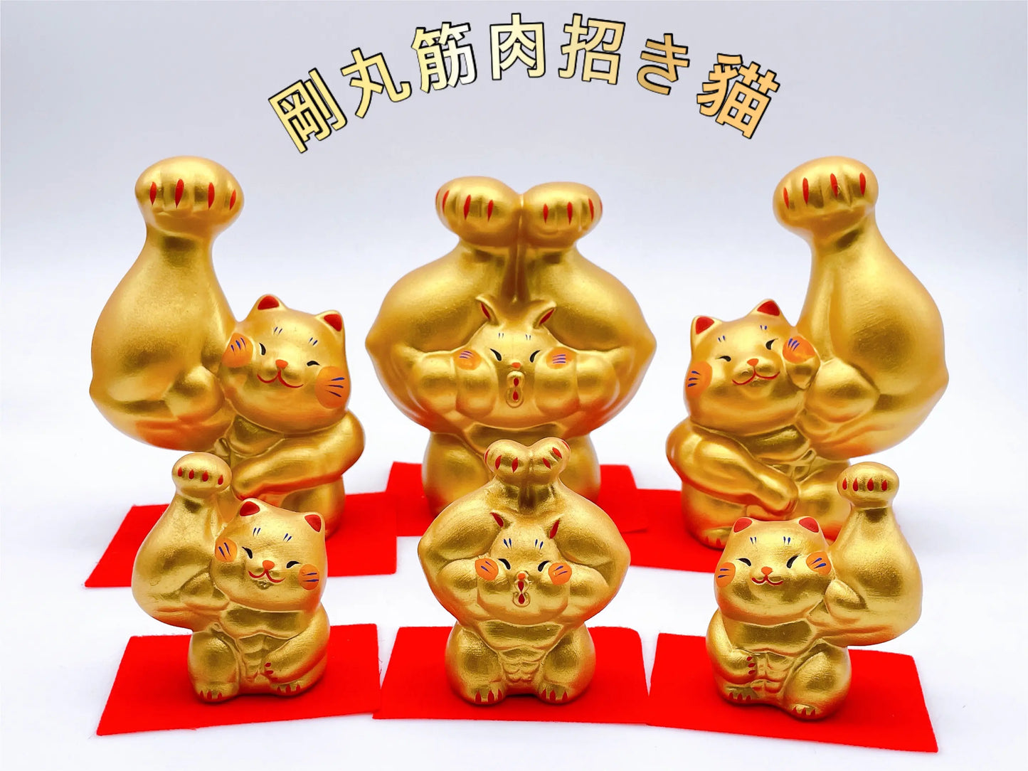日本剛丸筋肉招財貓 大金運