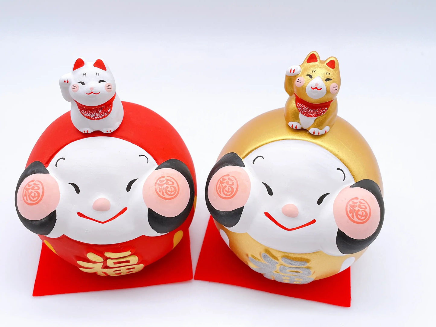 日本大招福達摩貓 貯金箱
