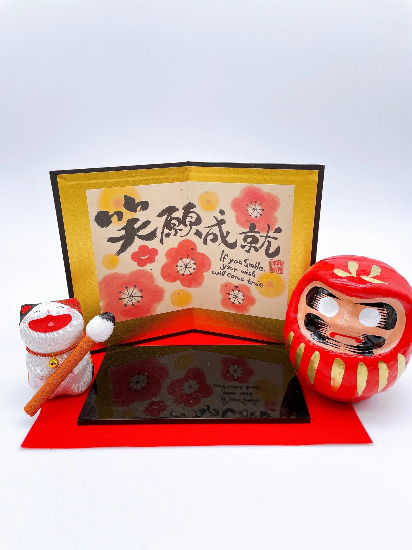 日本大笑達摩招財貓 願望成就