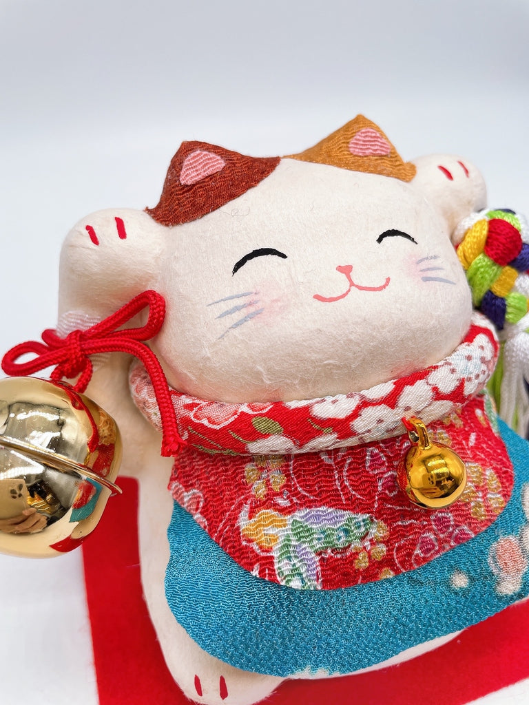 日本五色鈴滿福和紙招財貓