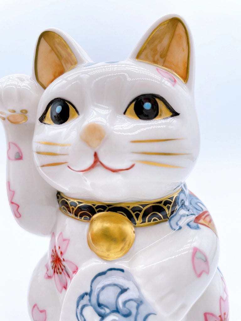 日本清水燒招財貓 鯉滝登櫻