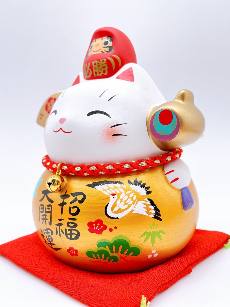 日本耀彩招福大開運達摩必勝招財貓 特大