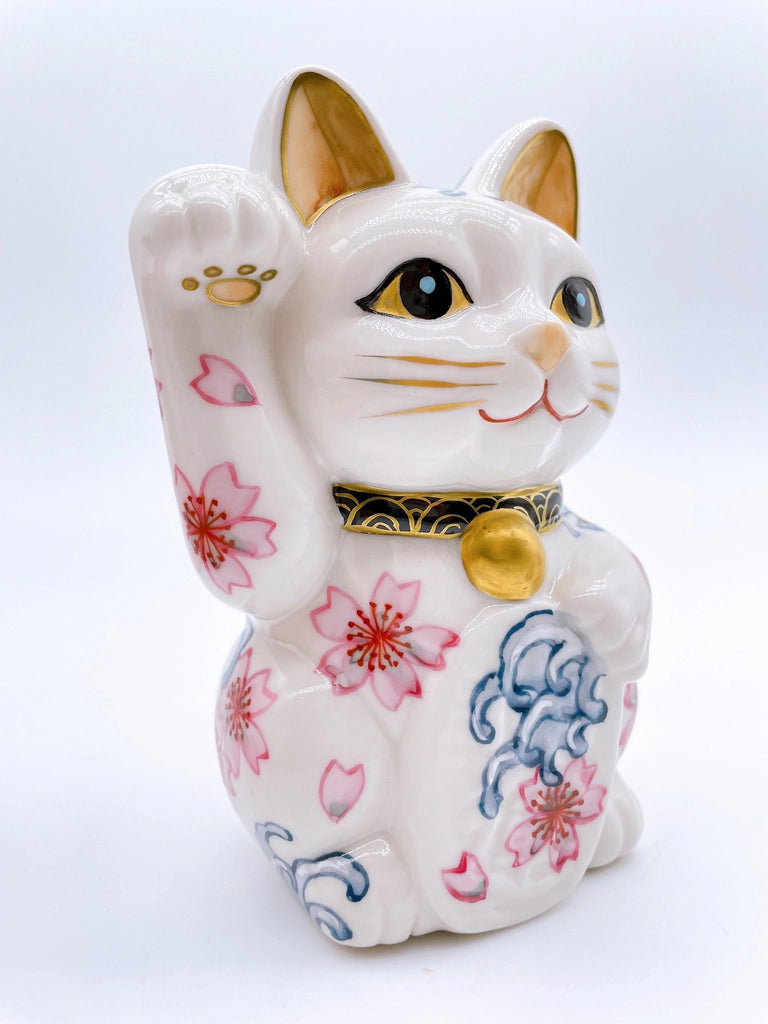 日本清水燒招財貓 鯉滝登櫻