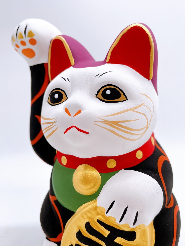 日本唐草千万两招财猫黑色