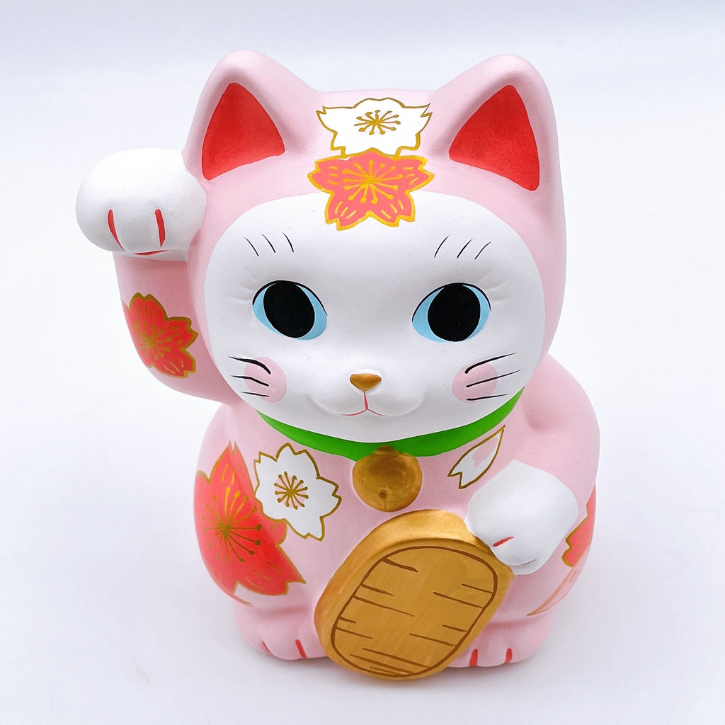 日本谷中堂招財貓 粉紅櫻