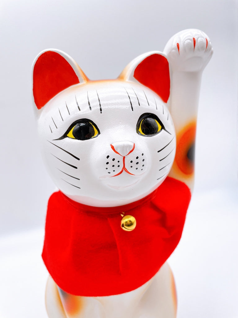 日本常滑祝賀招財貓 白色