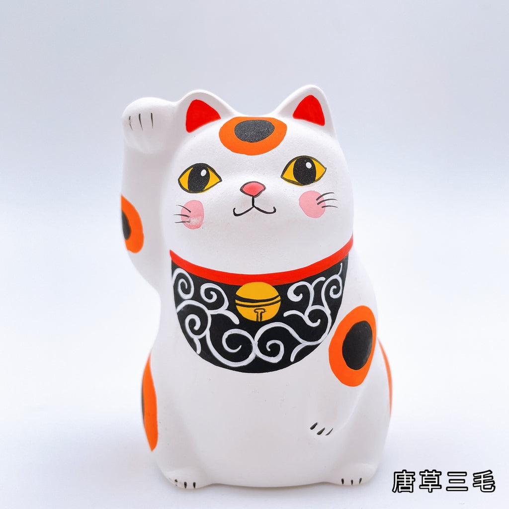 日本谷中堂彩色招財貓 唐草系列