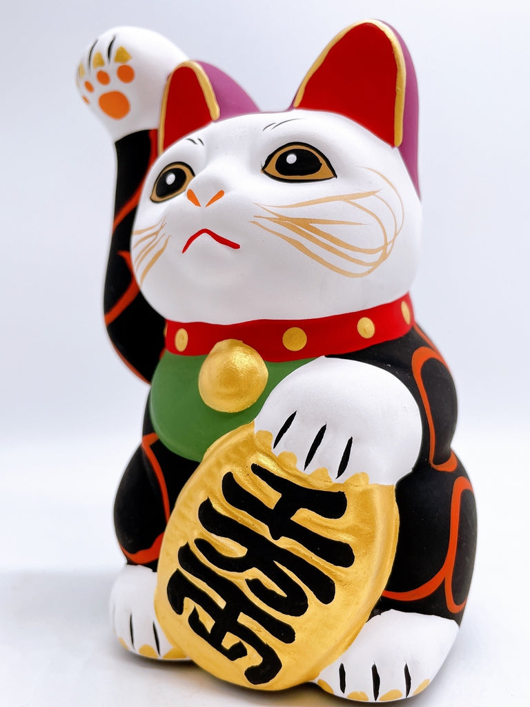 日本唐草千万两招财猫黑色