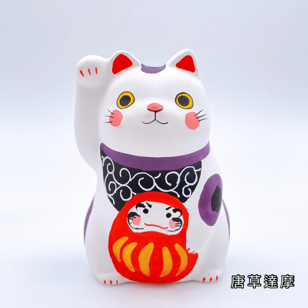日本谷中堂彩色招財貓 唐草系列