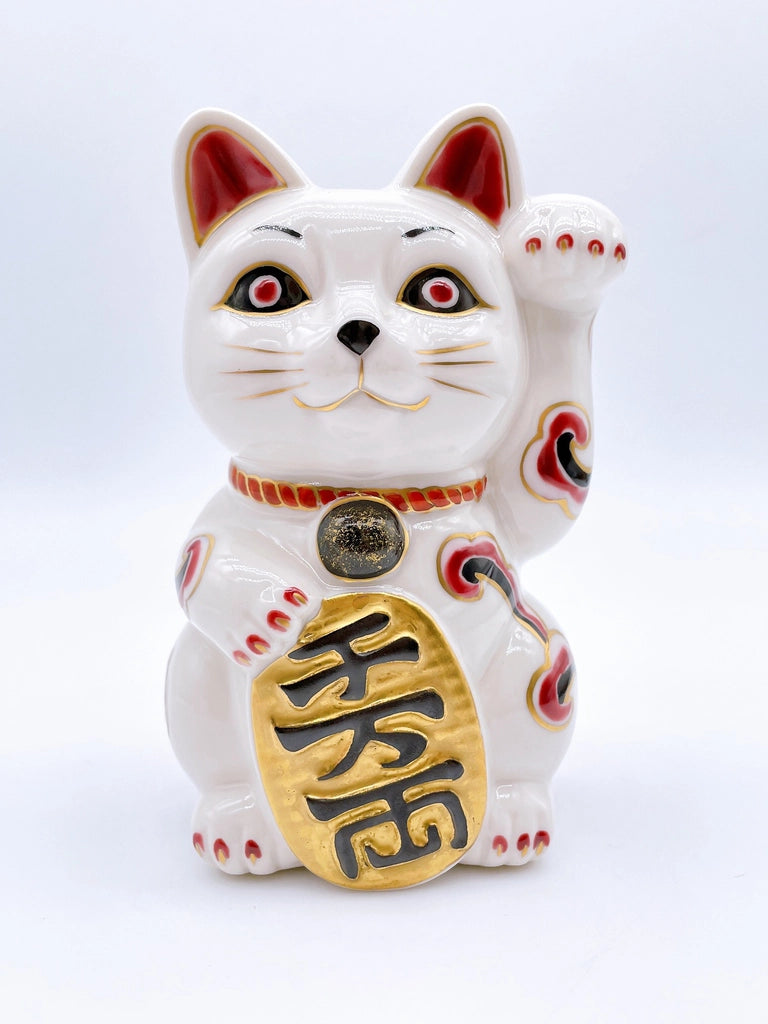 日本清水燒招財貓 白狐