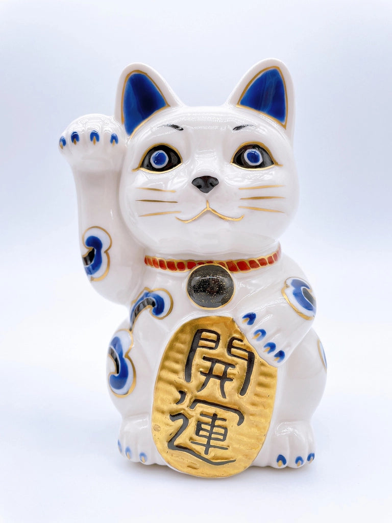 日本清水燒招財貓 白狐
