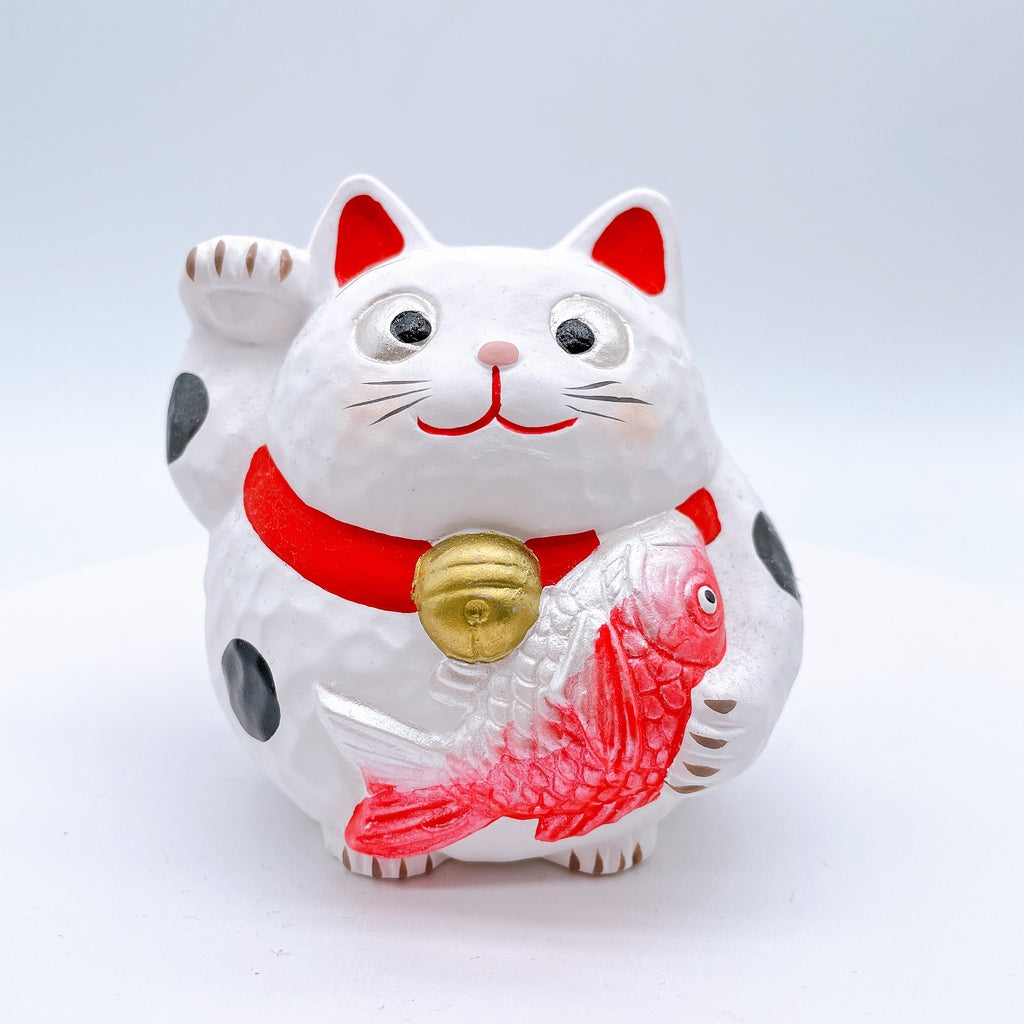 日本土鈴肥福氣小判招財貓