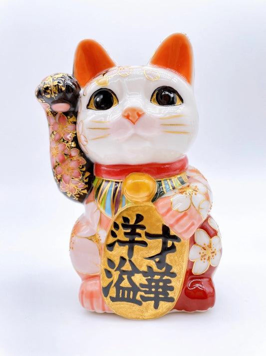 日本清水燒招財貓 富士 才華洋溢