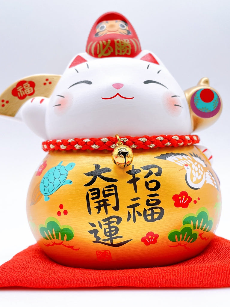 日本耀彩招福大開運達摩必勝招財貓 特大