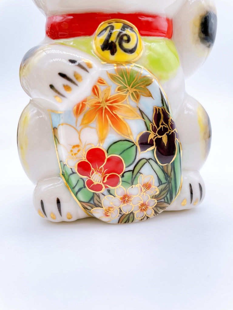 日本清水燒招財貓 四季草花
