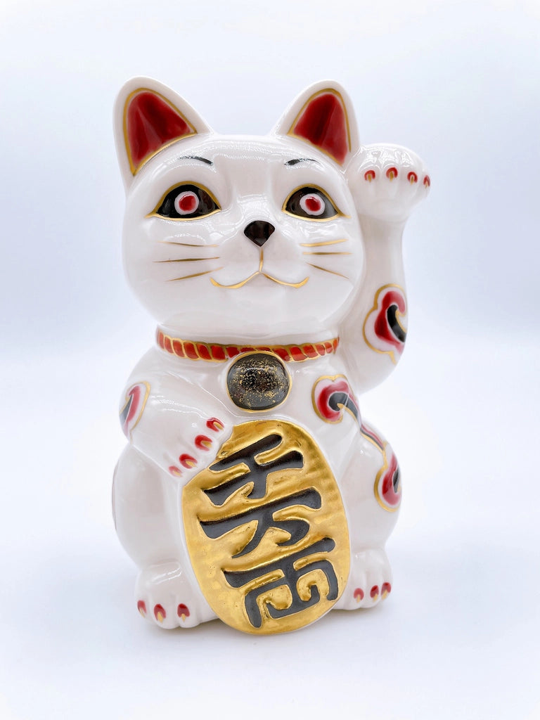 日本清水燒招財貓 白狐