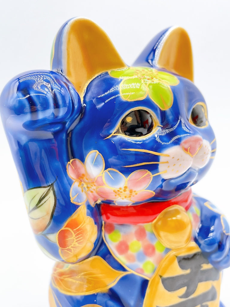 日本清水燒招財貓  璃琉地櫻