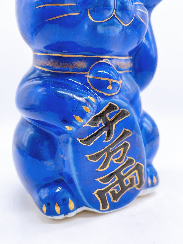 日本清水烧招财猫花结晶琉璃