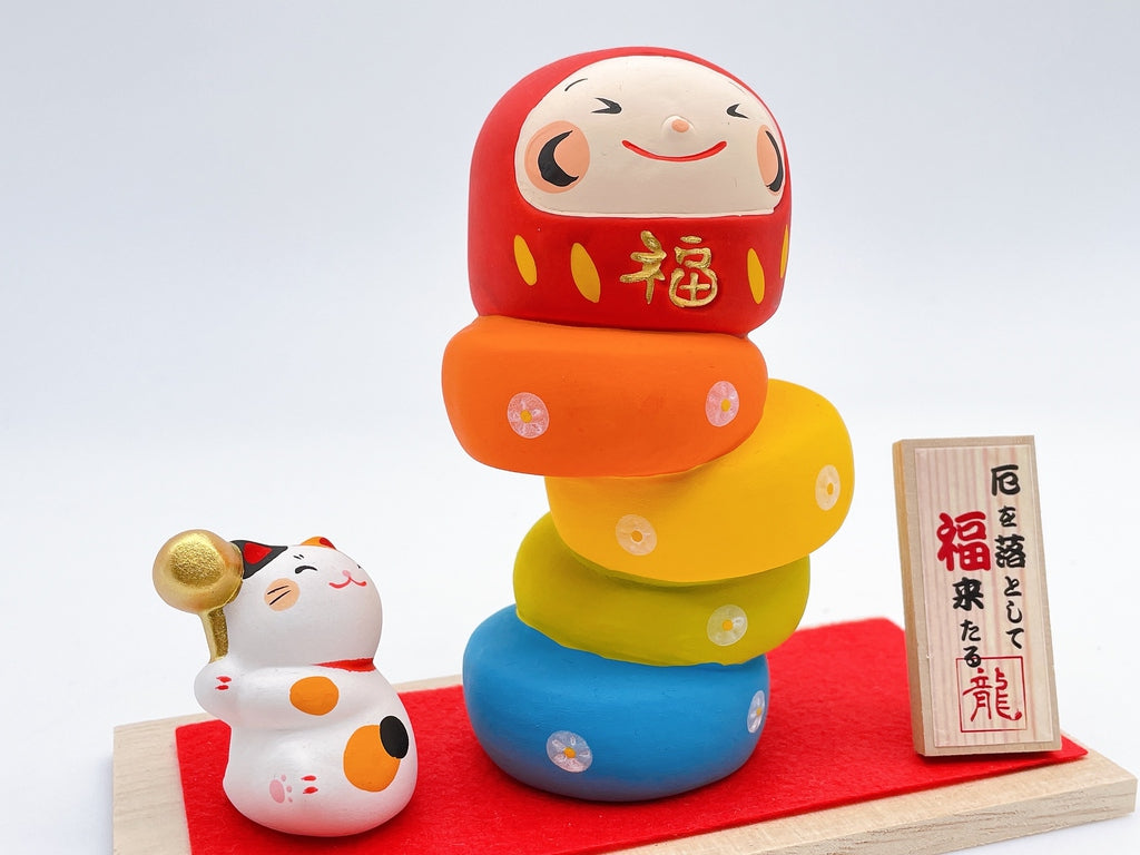 日本厄運除落福來招財貓達摩 套裝