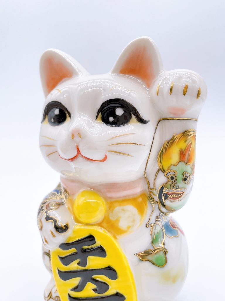 日本清水燒招財貓 風神 雷神