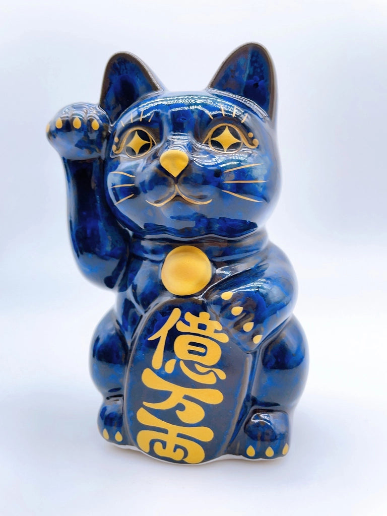 日本清水烧招财猫青墨亿万両