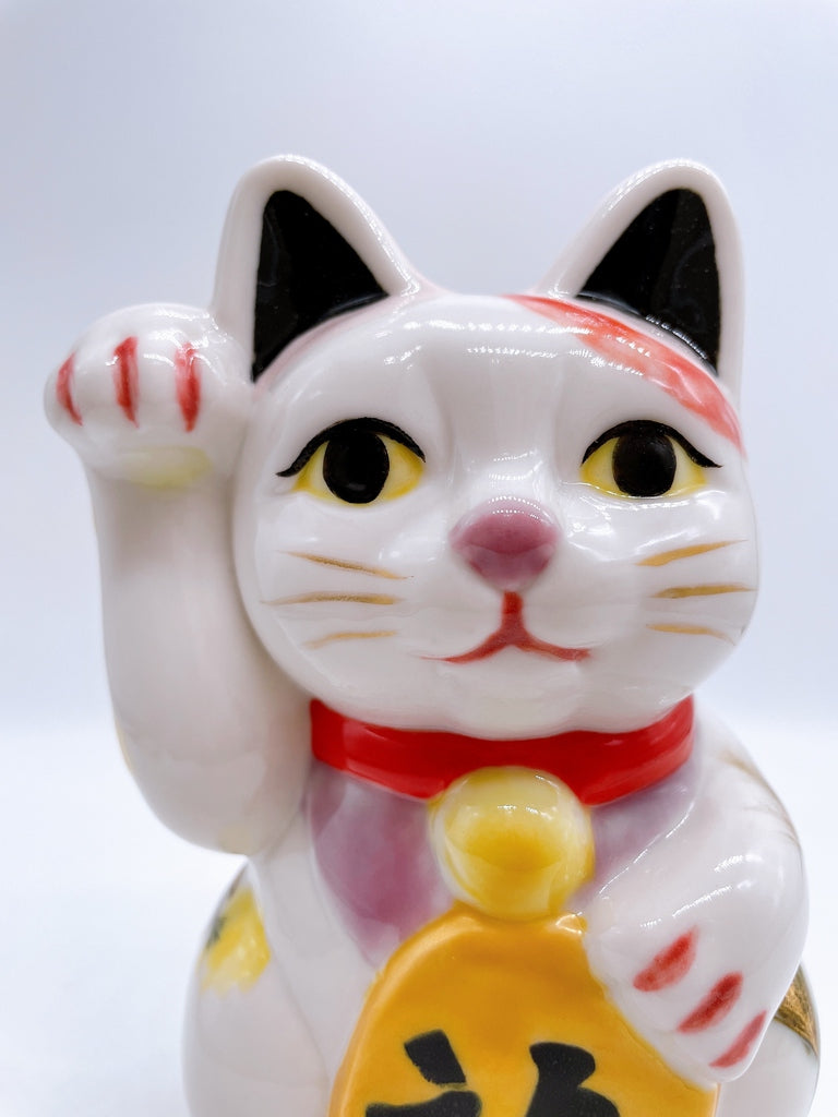日本清水烧招财猫秋草