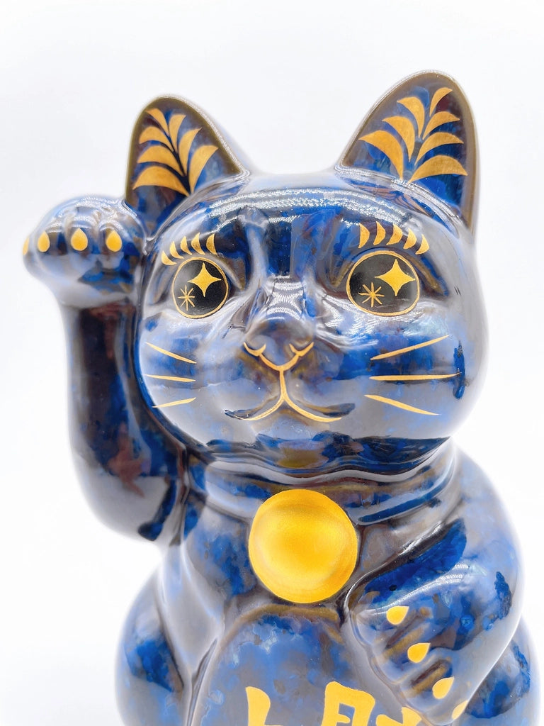 日本清水烧招财猫青墨财富上升