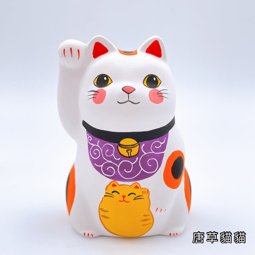 日本谷中堂彩色招財貓 唐草系列
