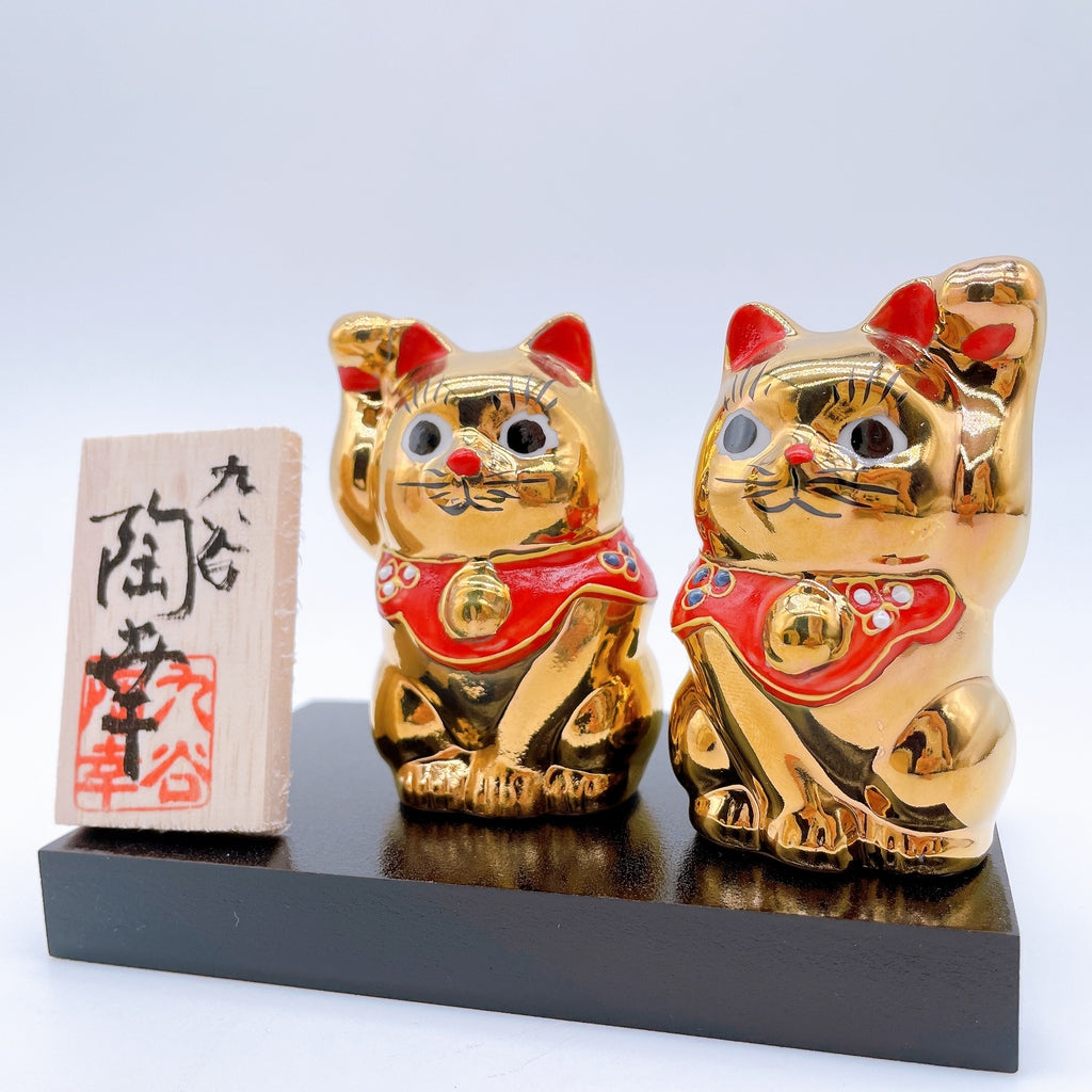 日本九谷烧招财猫金盛套装