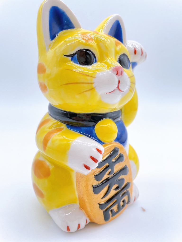 日本清水燒招財貓 虎紋
