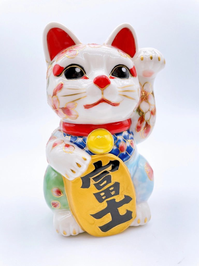 日本清水燒招財貓 富士櫻