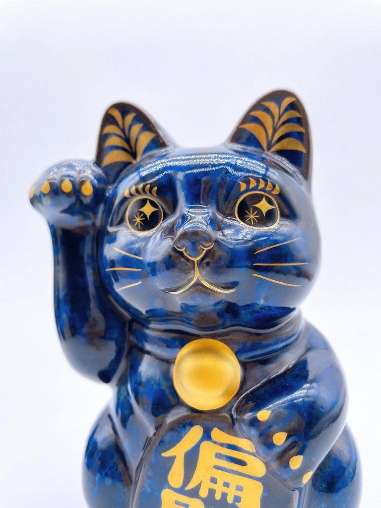 日本清水烧招财猫青墨偏财运