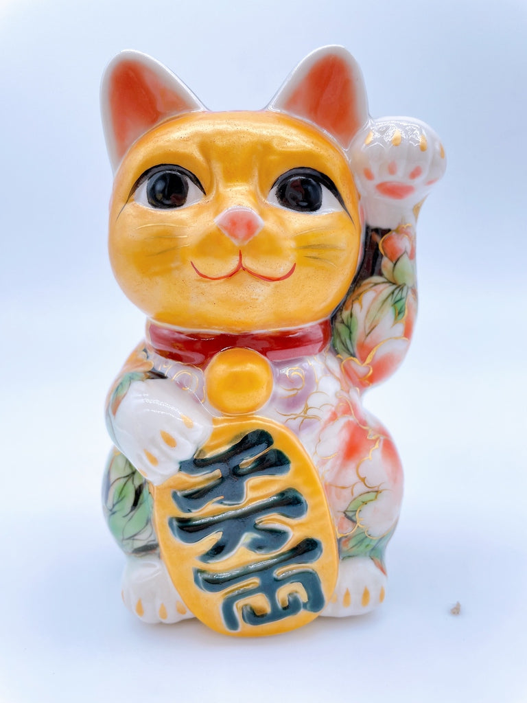 日本清水燒招財貓 牡丹之鳳凰