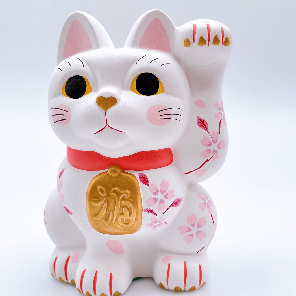日本谷中堂招財貓 白櫻