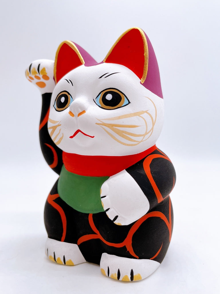 日本唐草千万两招财猫黑色