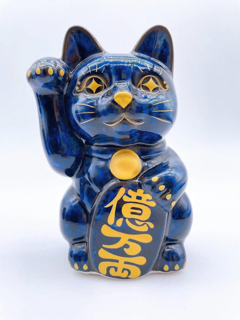 日本清水烧招财猫青墨亿万両