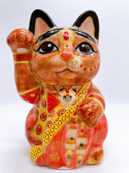 Japanese Kiyomizu-yaki lucky cat