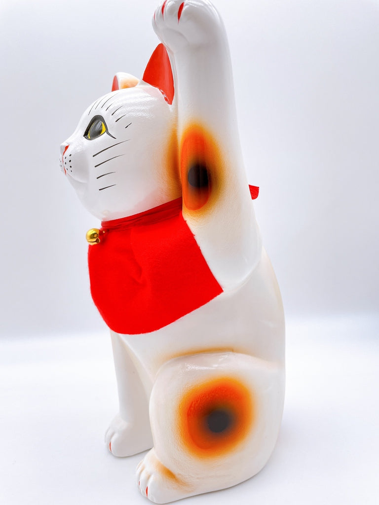 日本常滑祝賀招財貓 白色