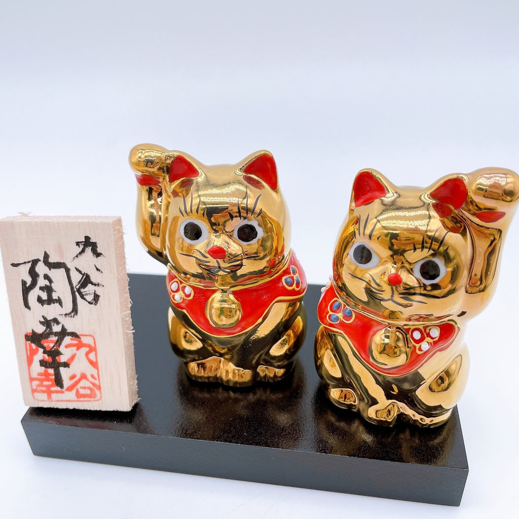 日本九谷烧招财猫金盛套装