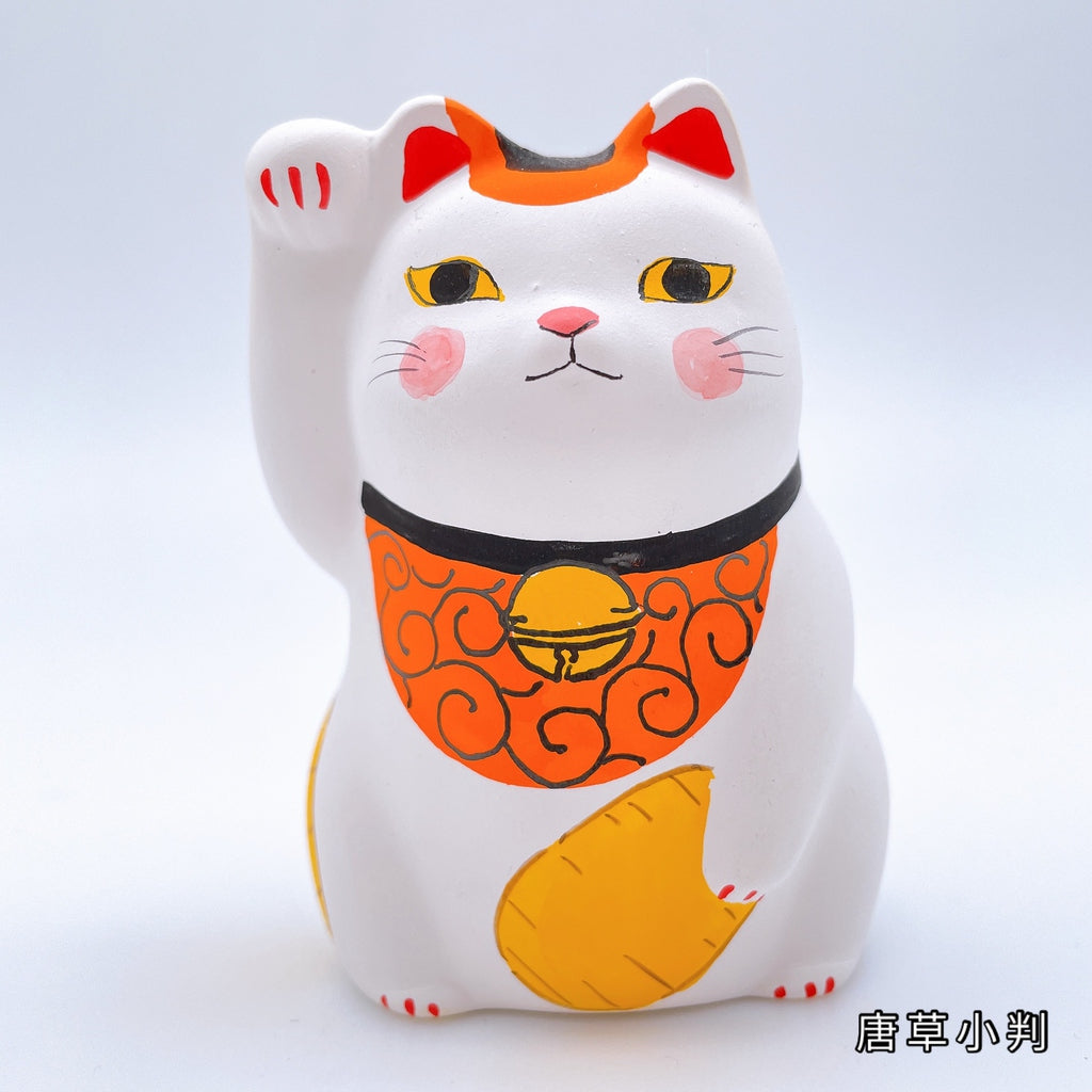 日本谷中堂彩色招財貓 唐草系列