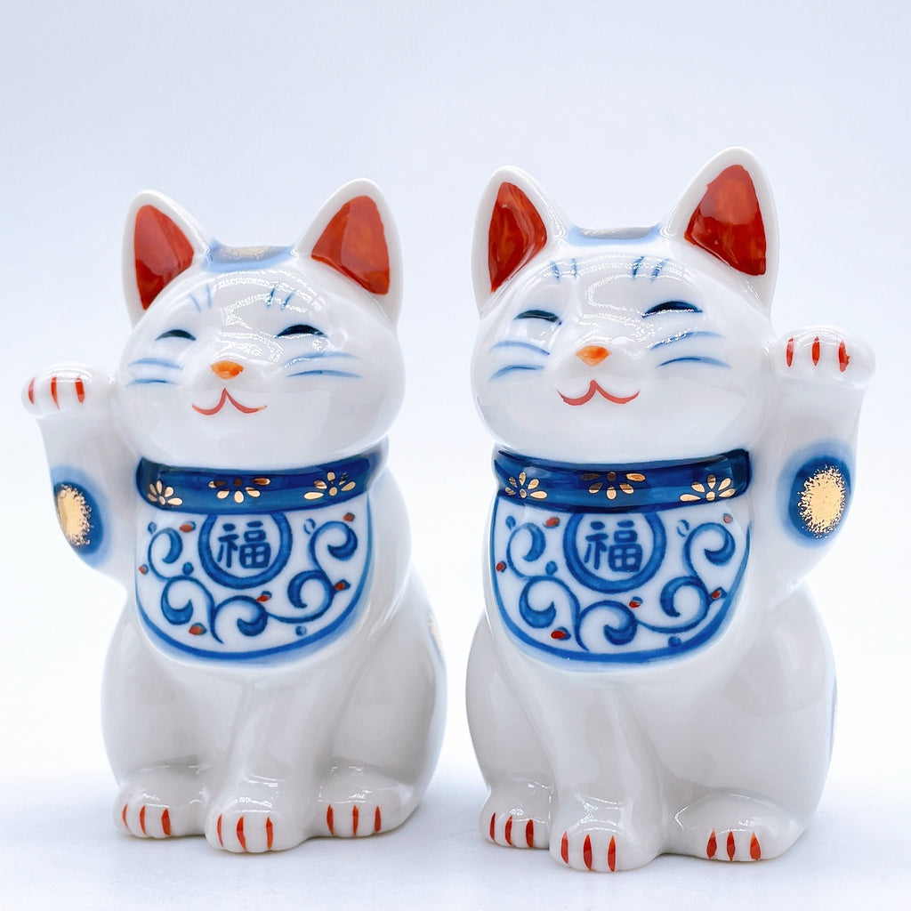 日本染錦唐草招財貓 小號