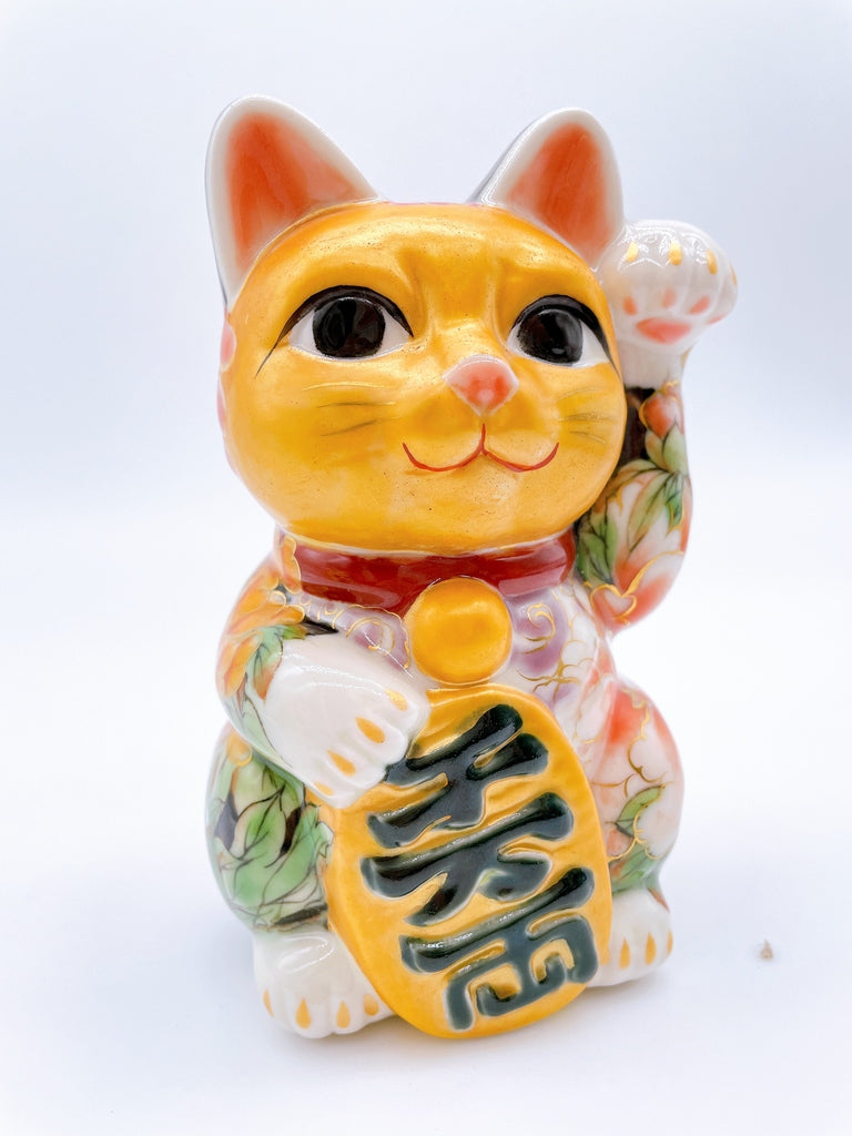 日本清水燒招財貓 牡丹之鳳凰