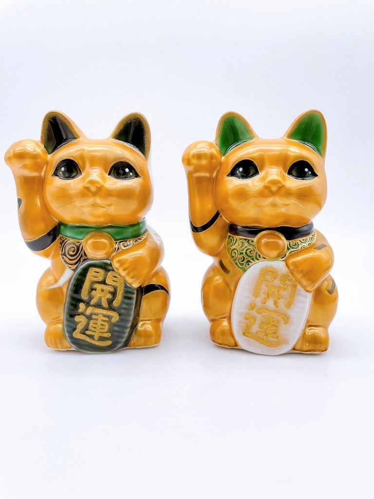 日本清水燒招財貓 金地 雷神