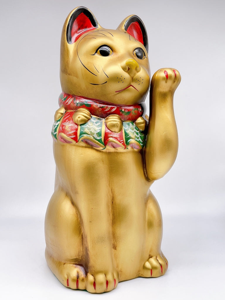 日本濑戸烧大正金招财猫.复刻版12号