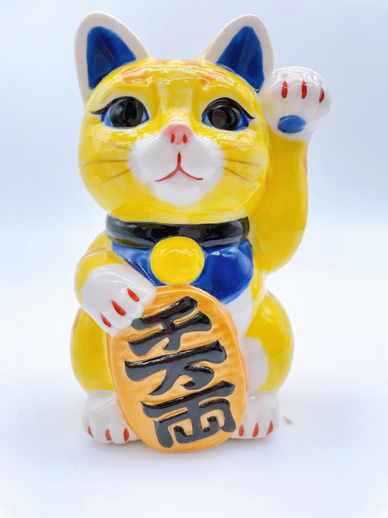 日本清水燒招財貓 虎紋
