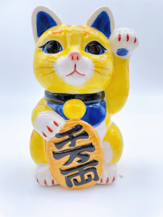 日本清水燒招財貓 虎紋