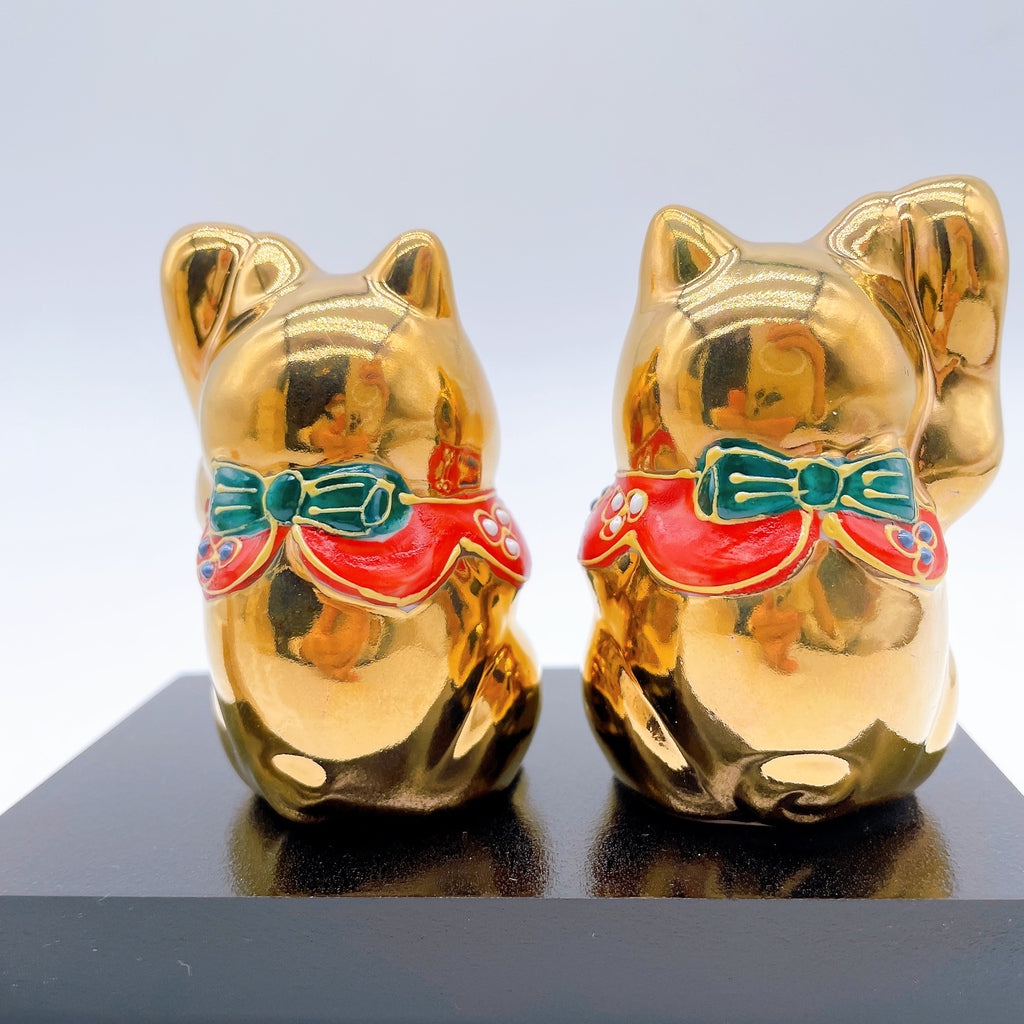 日本九谷烧招财猫金盛套装