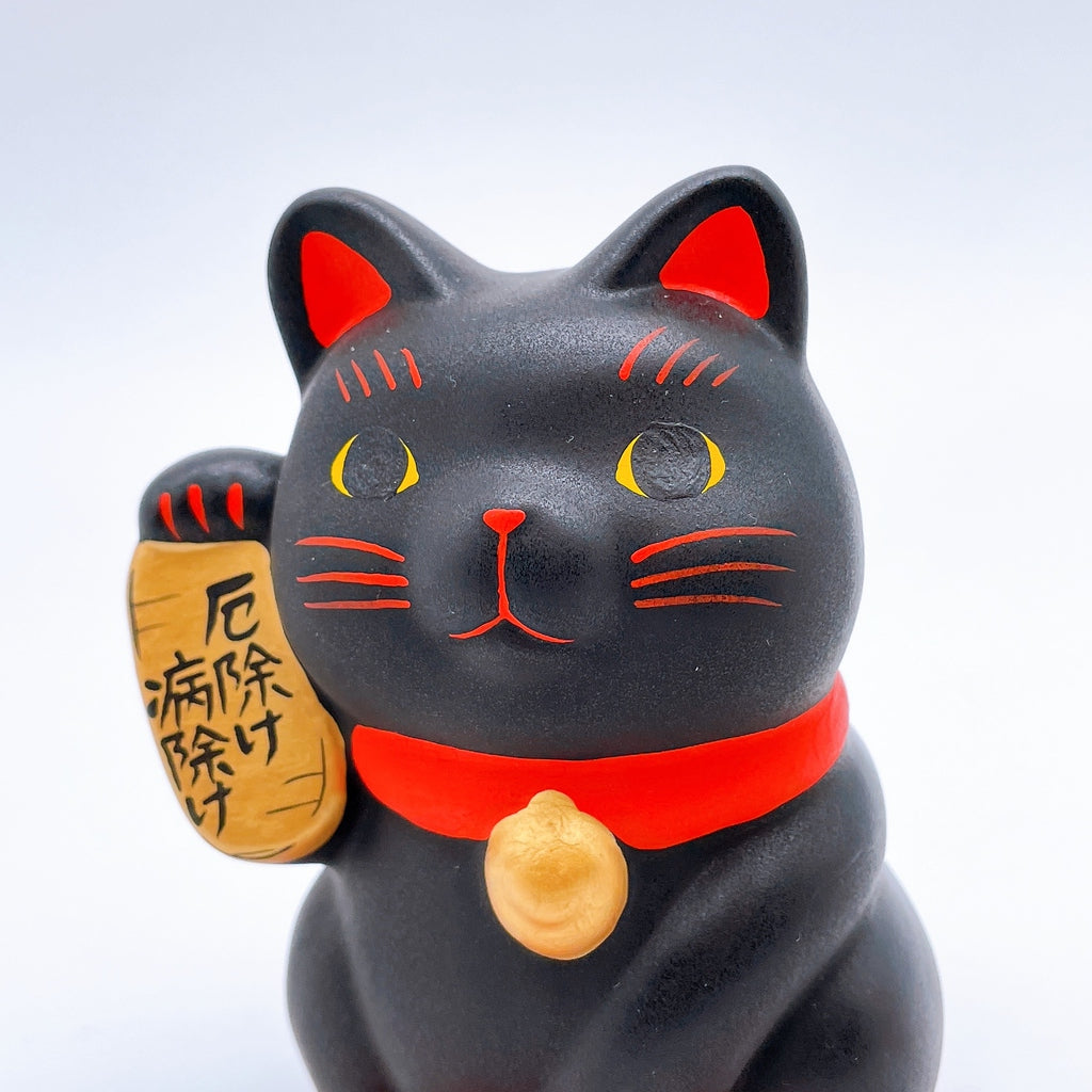 日本谷中堂招財貓 黑白