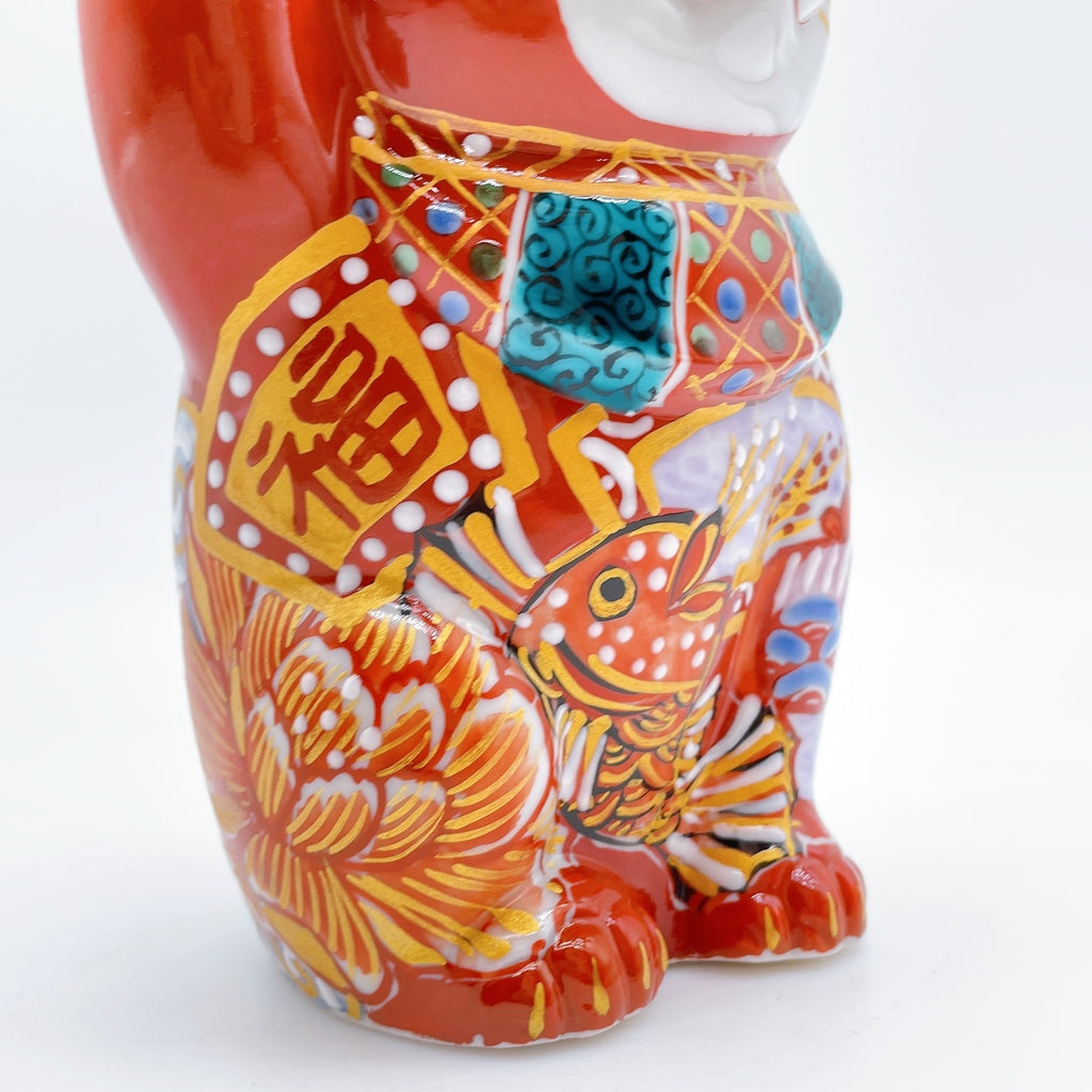 日本九谷燒招財貓 吉祥鯛